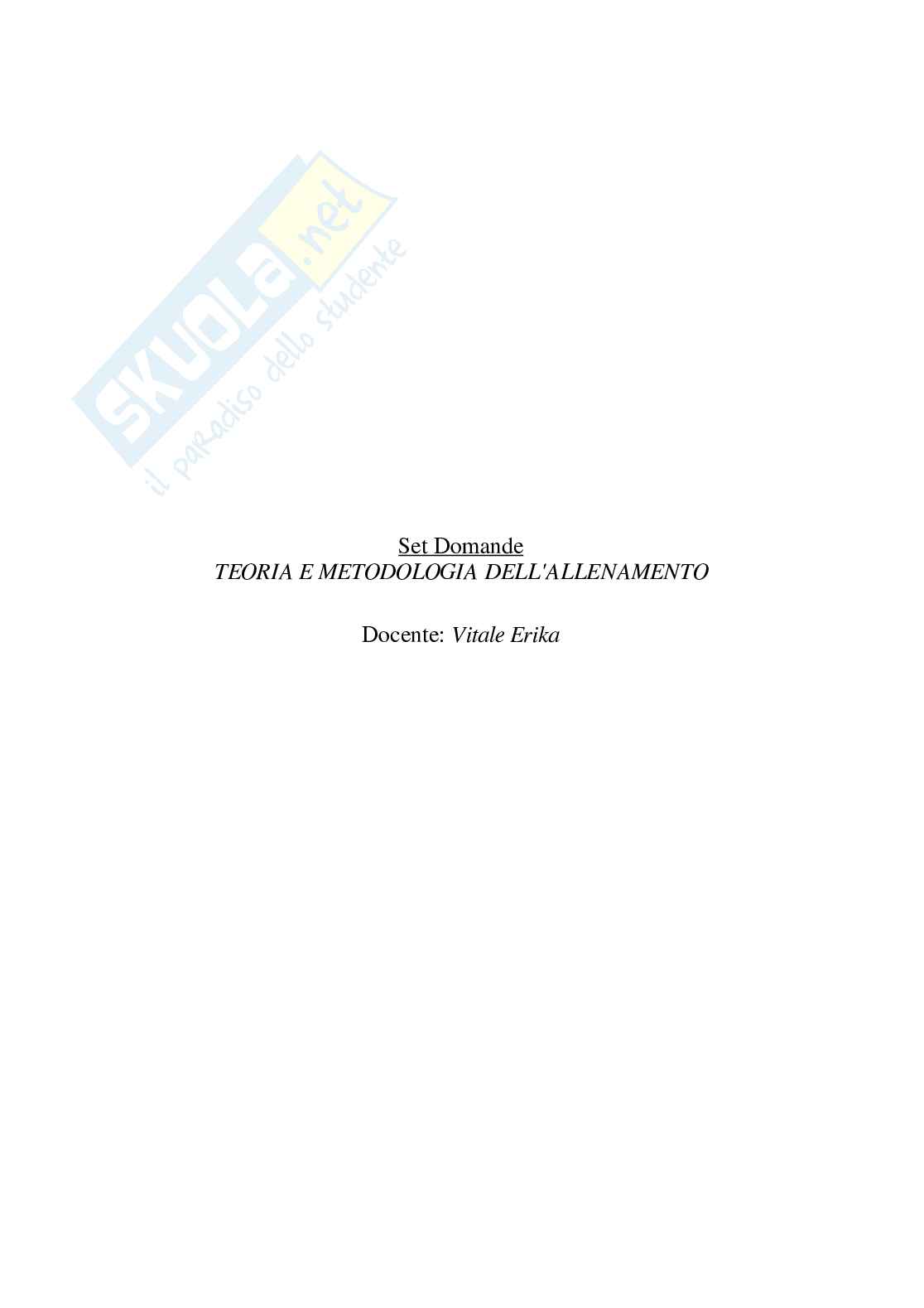 Paniere di Teoria e Metodologia dell'allenamento(2026) - Risposte multiple corrette Pag. 2