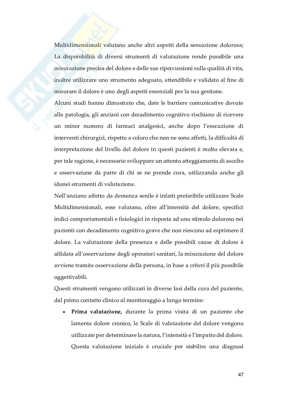 Gestione del dolore cronico nel paziente anziano affetto da demenza senile - Ruolo dell’ionfermiere Pag. 51