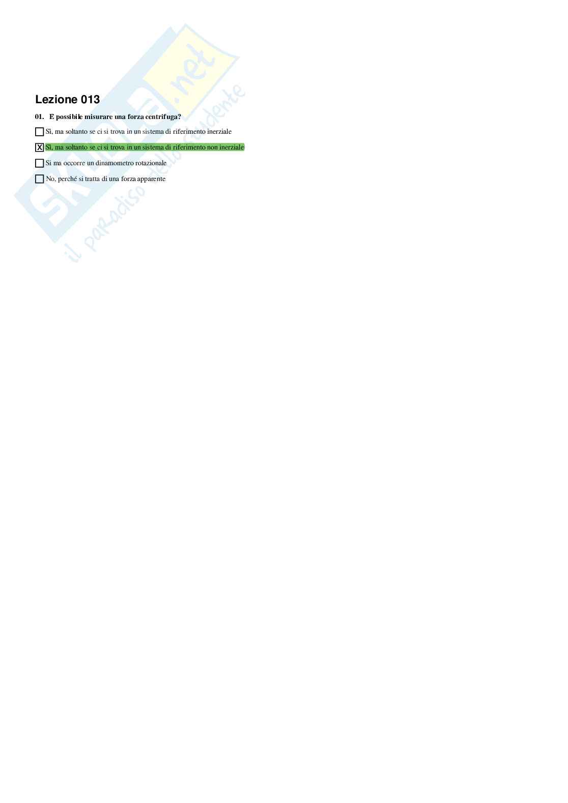 Fisica – Preparazione esame – Paniere completo risposte chiuse (630) - A.A. 2025/2026  Pag. 36