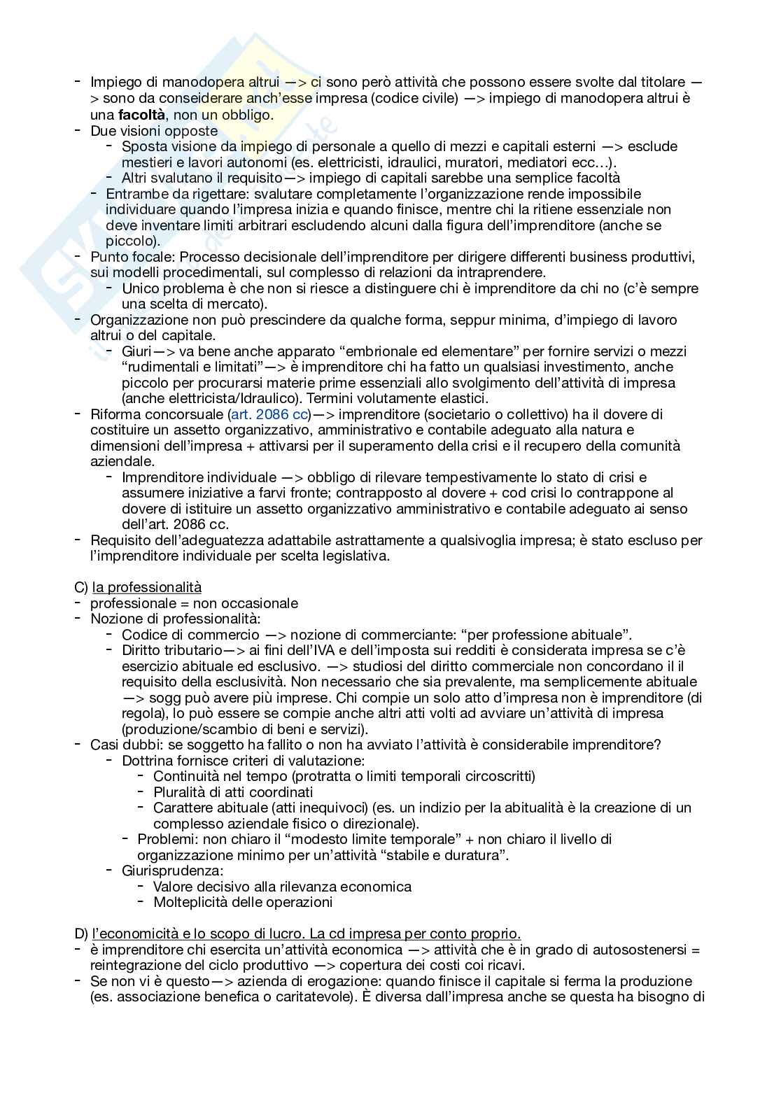 Riassunto esame Diritto commerciale, Prof. Zunarelli Stefano, libro consigliato Diritto commerciale , Campobasso  Pag. 2