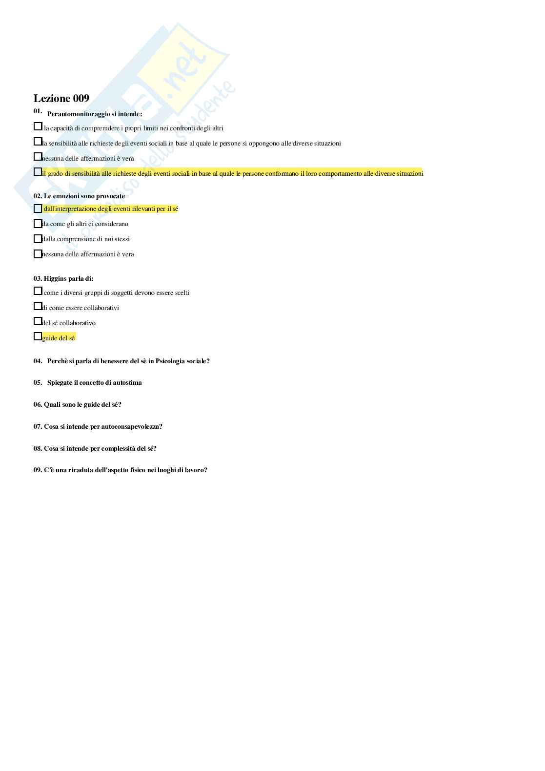 Psicologia sociale – Paniere risposte chiuse completo e corretto ufficiale svolto   Pag. 21