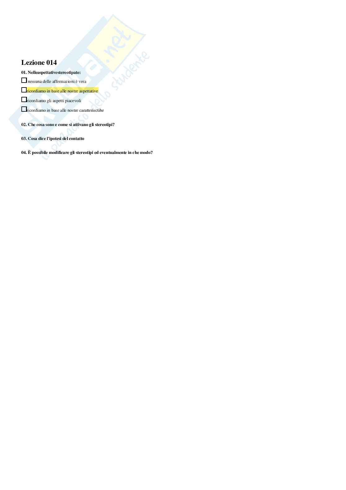 Psicologia sociale – Paniere risposte chiuse completo e corretto ufficiale svolto   Pag. 26
