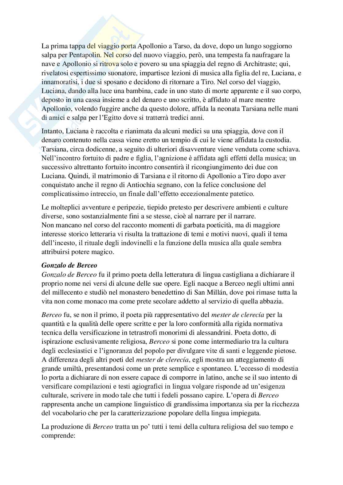 Riassunto esame Letteratura Spagnola, prof. Campese, libro consigliato Storia e testi della letteratura spagnola medievale Pag. 11