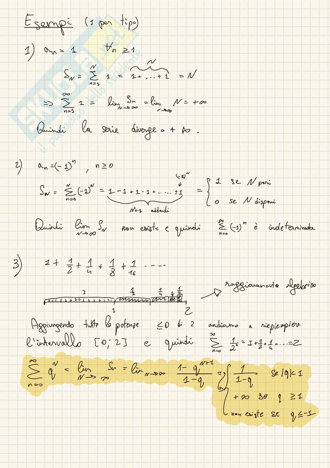 Serie numeriche Pag. 2
