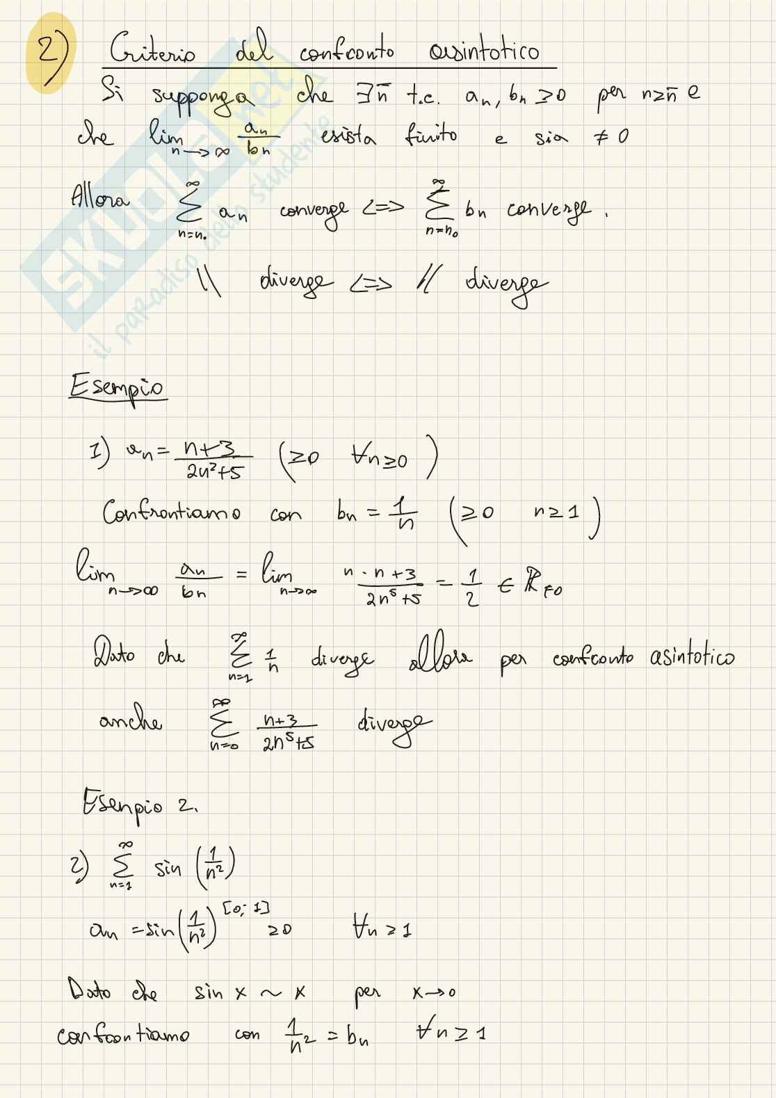 Serie numeriche Pag. 6