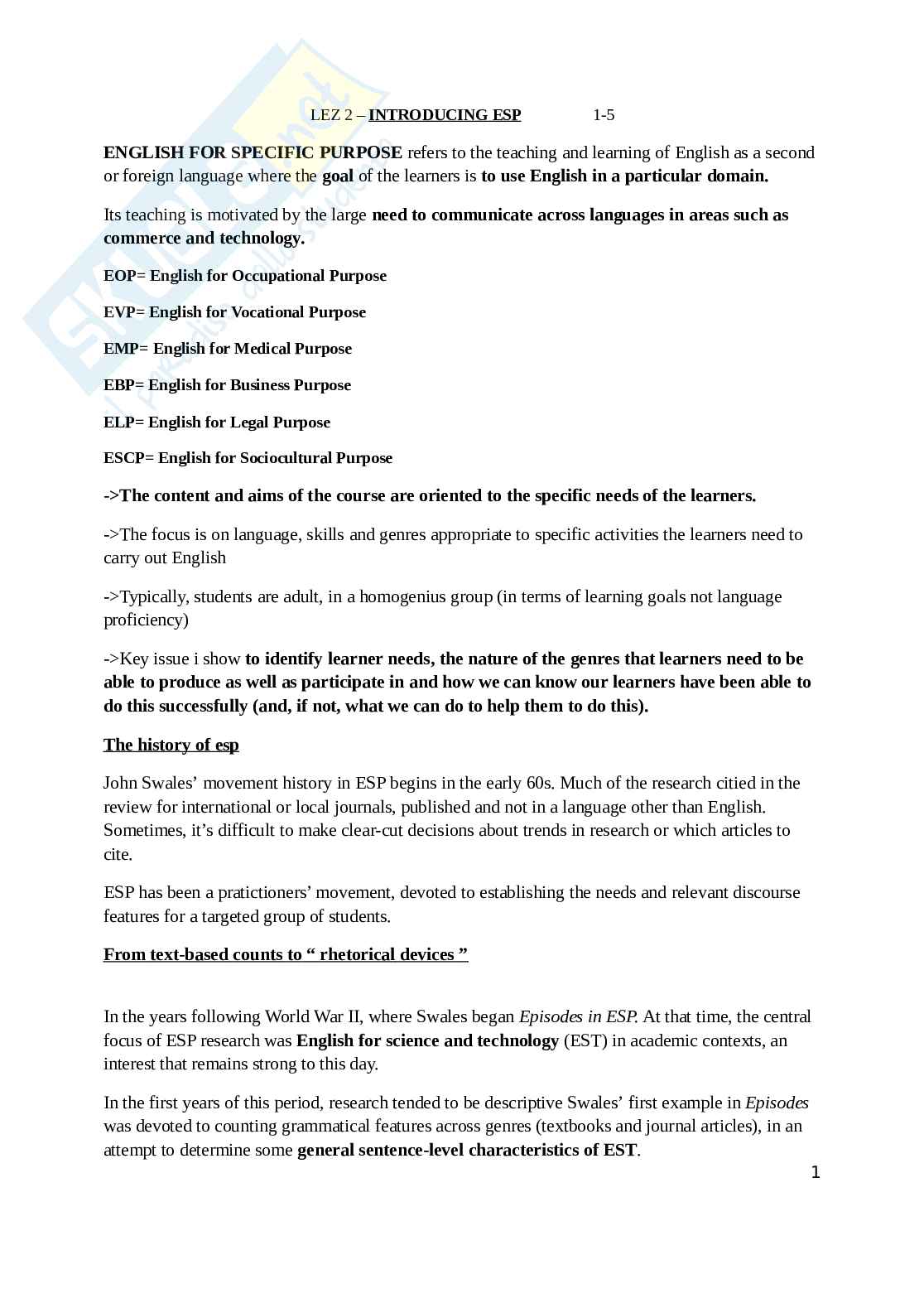 Appunti completi Lingua inglese Pag. 1
