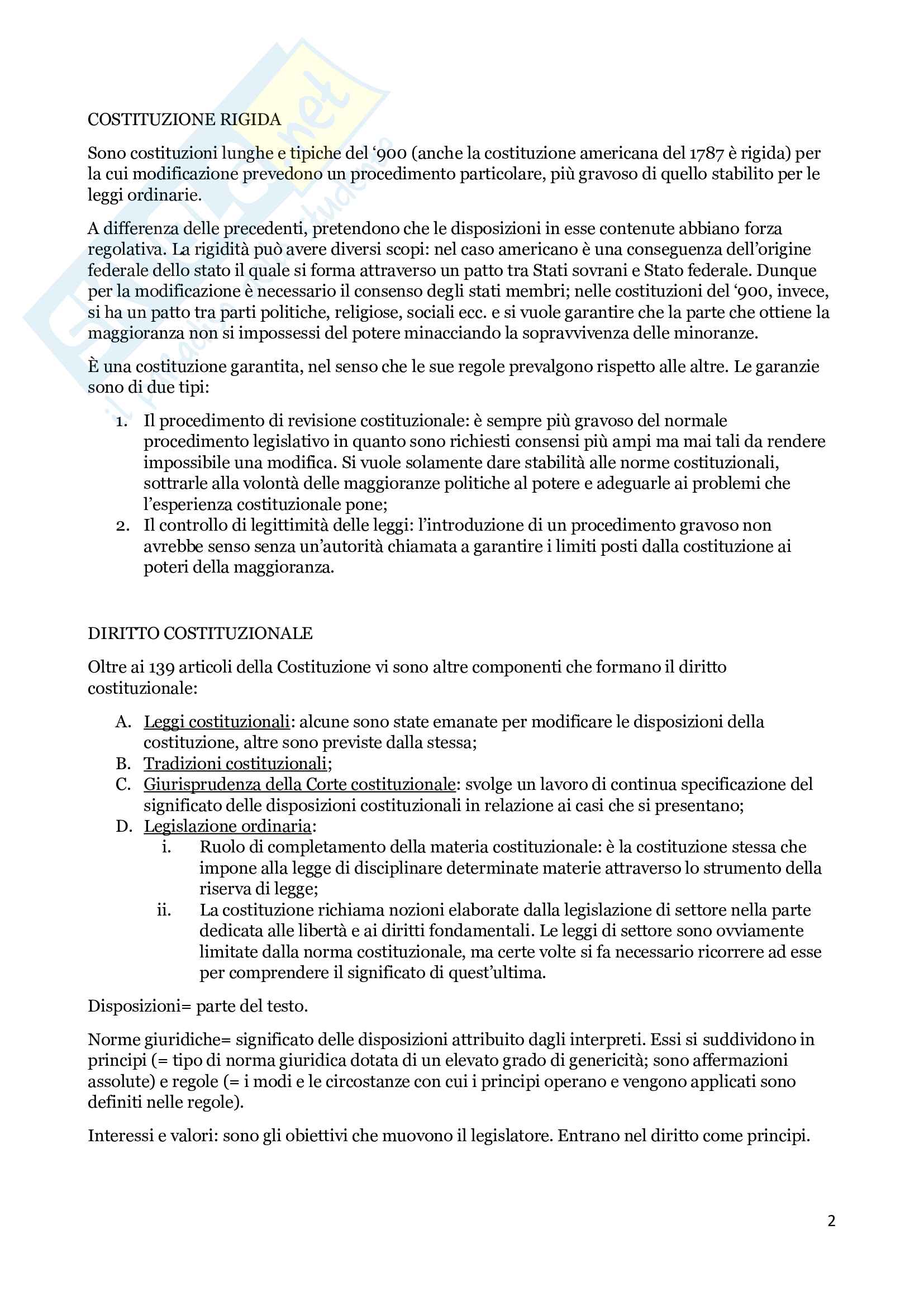 Appunti di diritto costituzionale Pag. 2