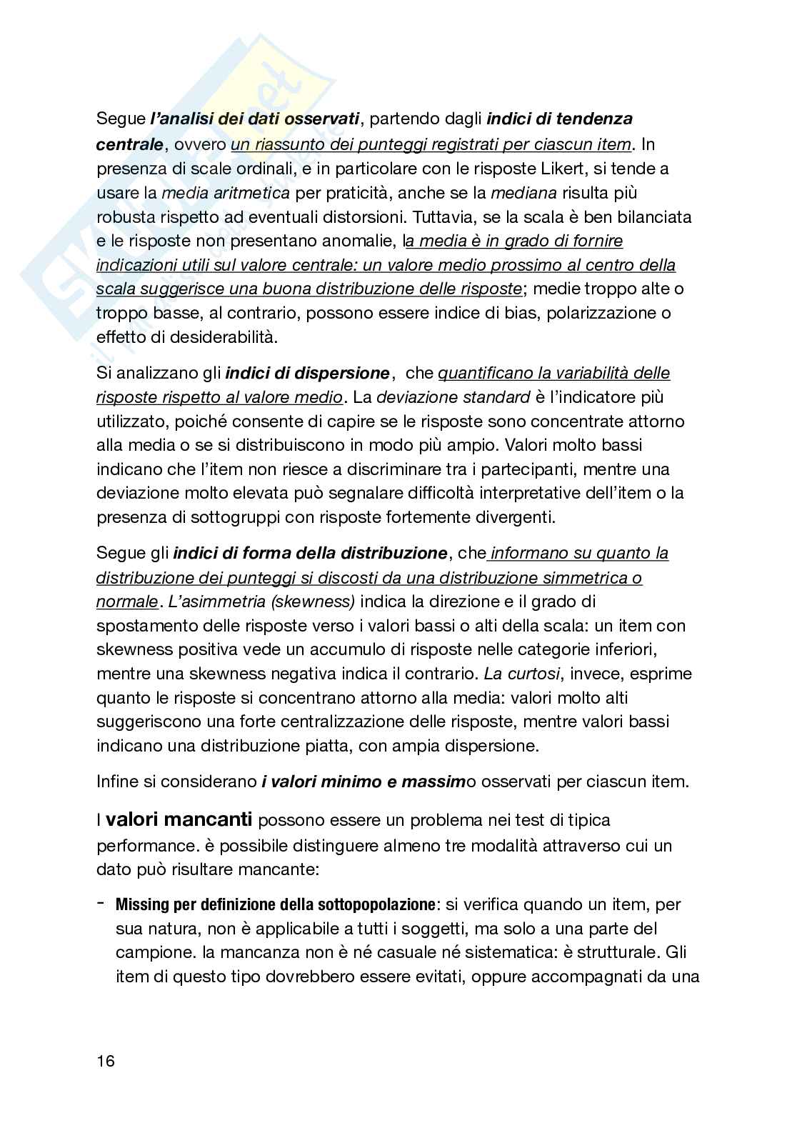 Teorie e tecniche dei test Pag. 16