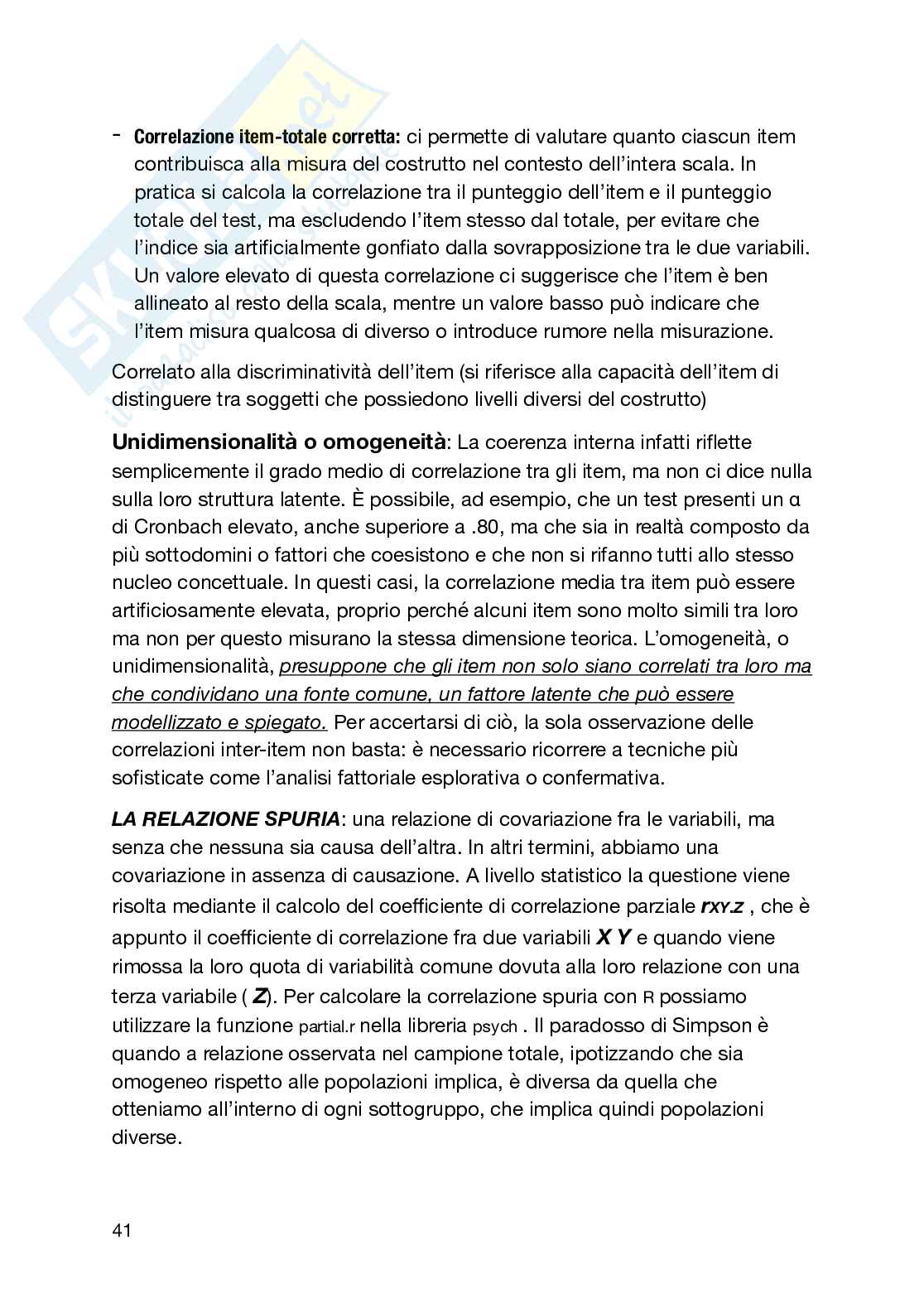 Teorie e tecniche dei test Pag. 41
