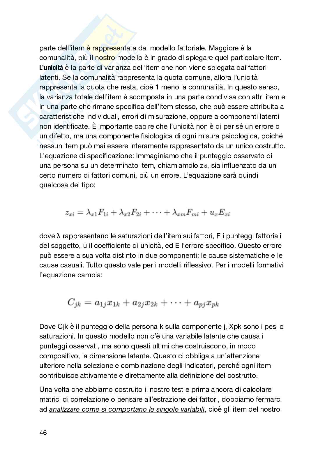 Teorie e tecniche dei test Pag. 46
