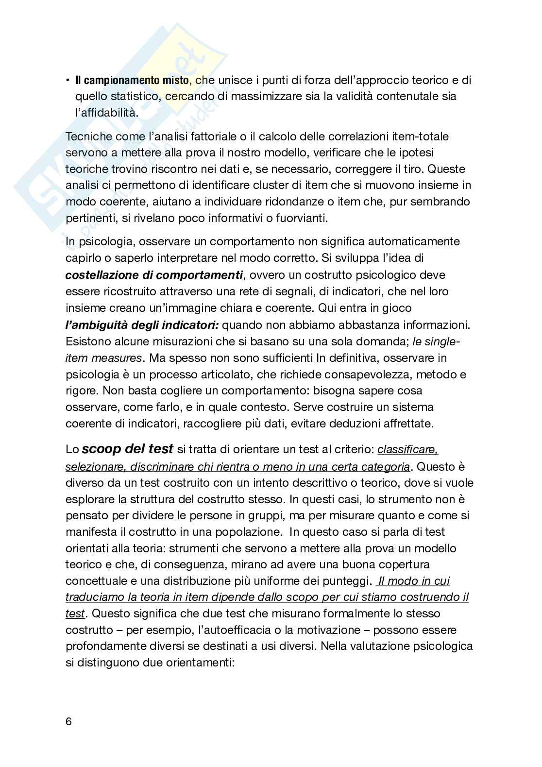 Teorie e tecniche dei test Pag. 6