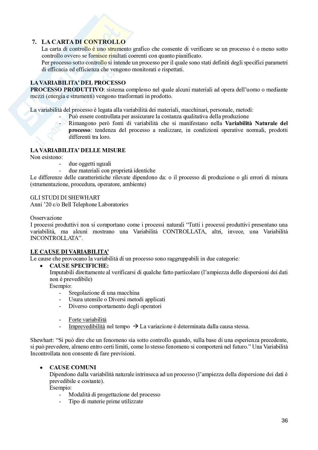 Appunti esame Produzione, qualità e sostenibilità Pag. 36