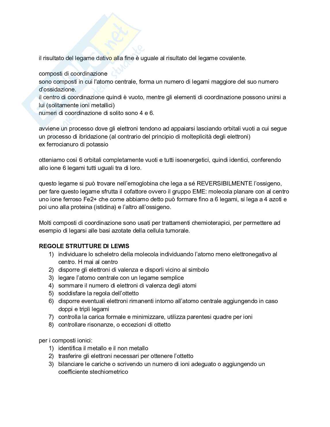 Chimica e propedeutica biochimica, semestre filtro Pag. 2