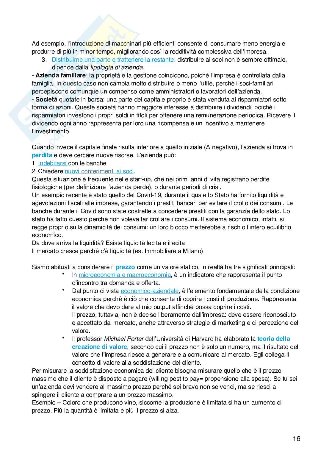 Riassunto esame Economia aziendale , Prof. Capocchi Alessandro, libro consigliato Lezioni di economia aziendale , Brusa Pag. 16