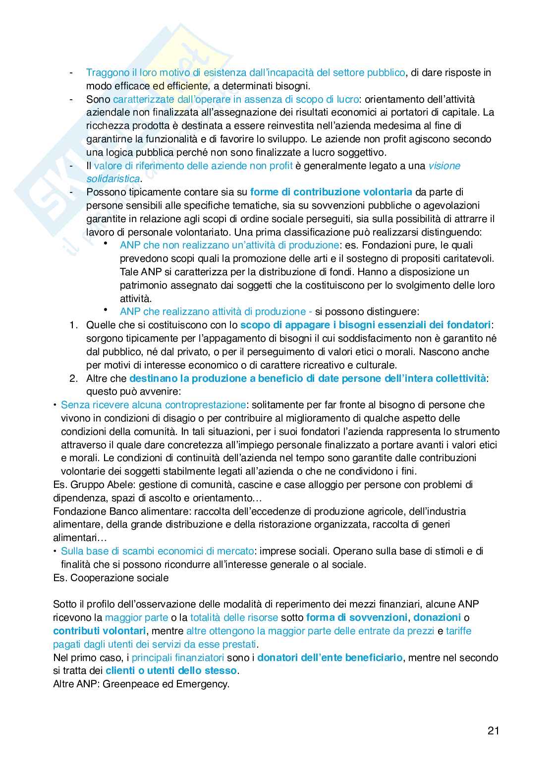 Riassunto esame Economia aziendale , Prof. Capocchi Alessandro, libro consigliato Lezioni di economia aziendale , Brusa Pag. 21