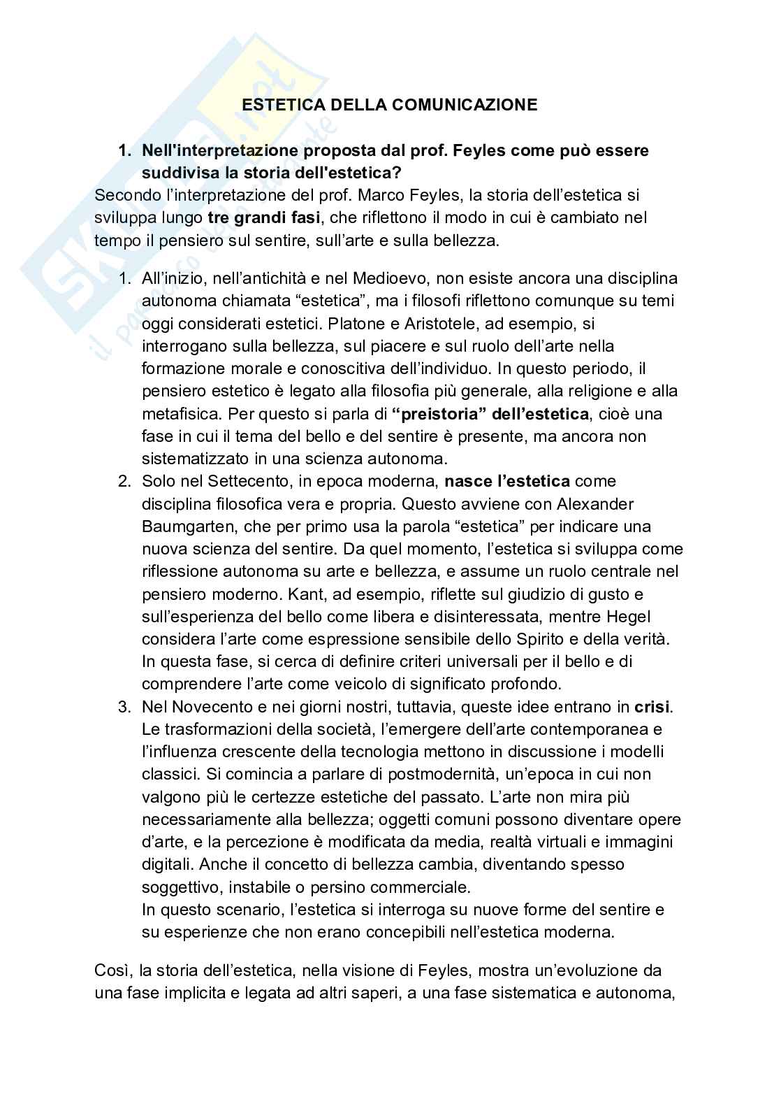 Estetica della comunicazione  Pag. 1