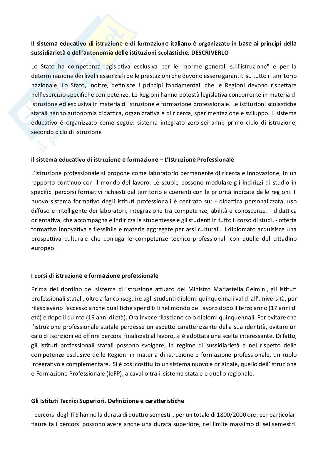Paniere Principi, legislazione emanagement scolastico (c.) (2026) - Risposte aperte corrette  Pag. 11