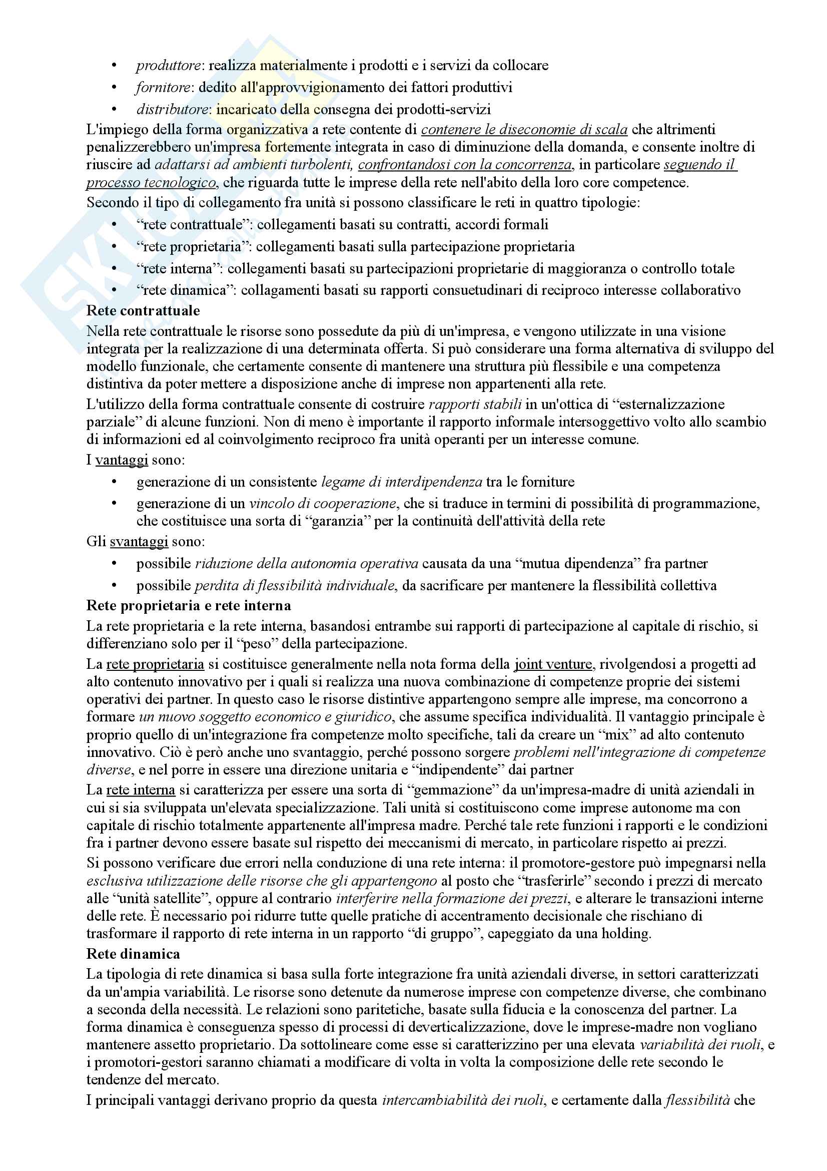 Riassunto esame Organizzazione Aziendale, prof. Cavaliere, libro consigliato Elementi di progettazione organizzativa e cenni di programmazione del personale, D'Anna Pag. 26
