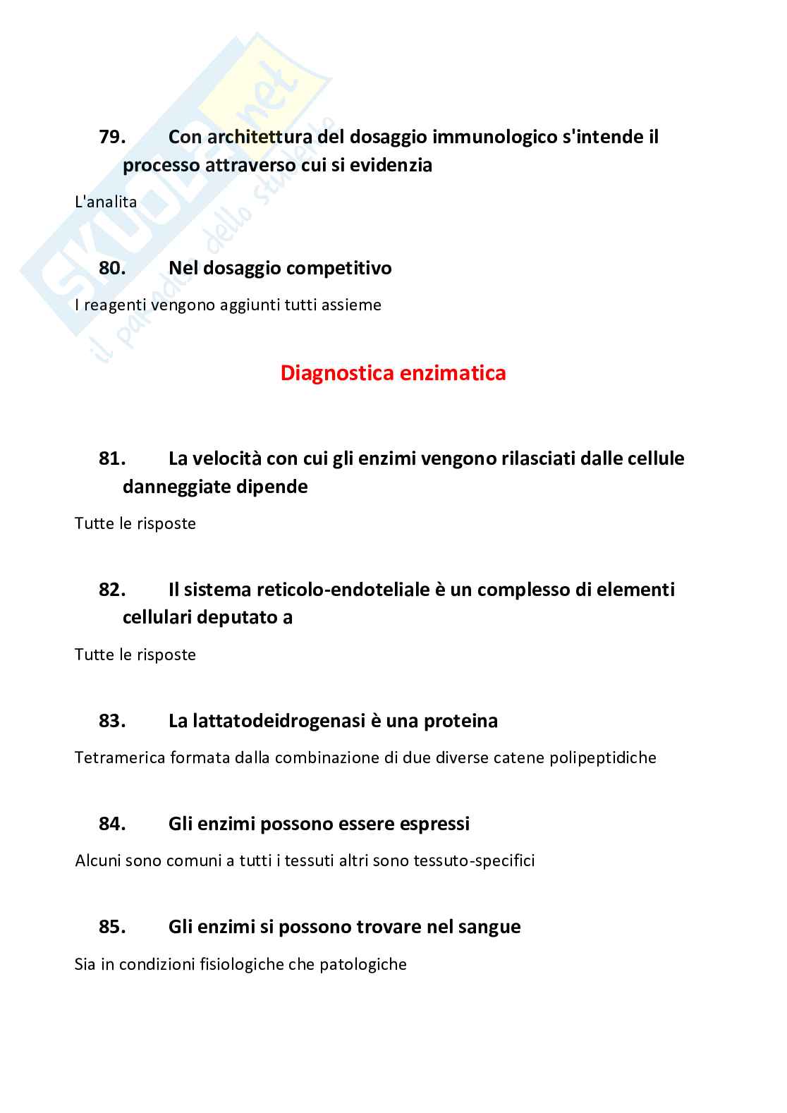 Paniere di Biochimica clinica Pag. 11