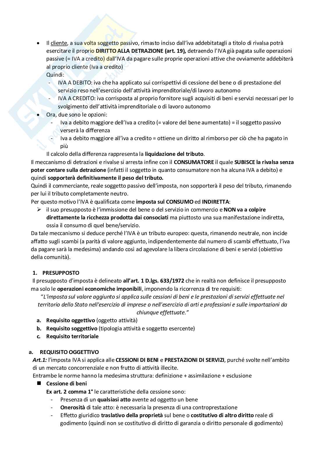 Appunti di Diritto tributario sull'IVA Pag. 2