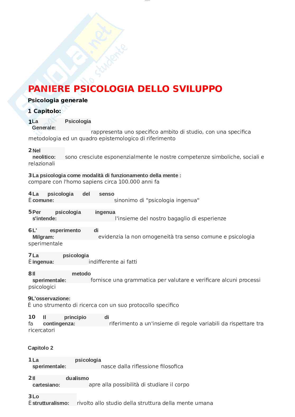 Paniere esame Psicologia giuridica  Pag. 1