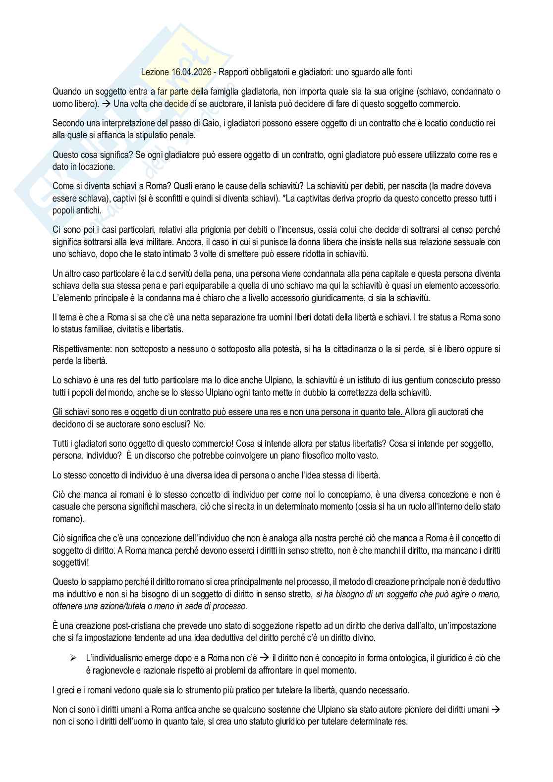 Appunti completi del corso di Diritto romano e fondamenti del diritto europeo Pag. 61