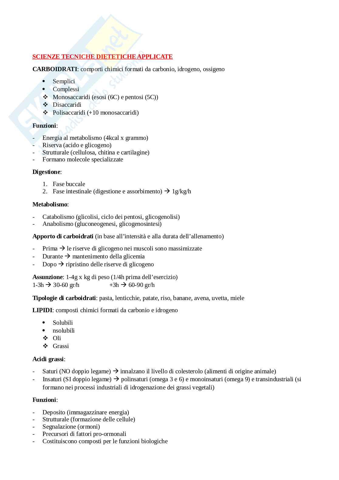 Scienze tecniche dietetiche applicate (Word appunti) Pag. 1