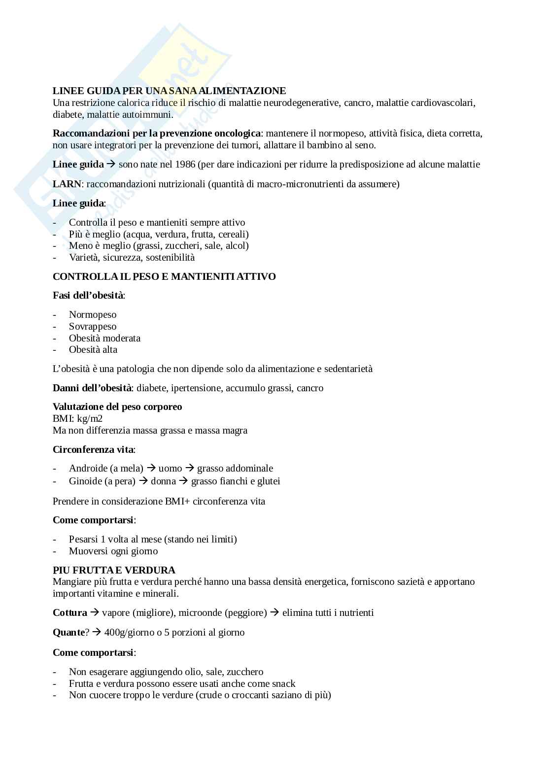 Scienze tecniche dietetiche applicate (Word appunti) Pag. 6