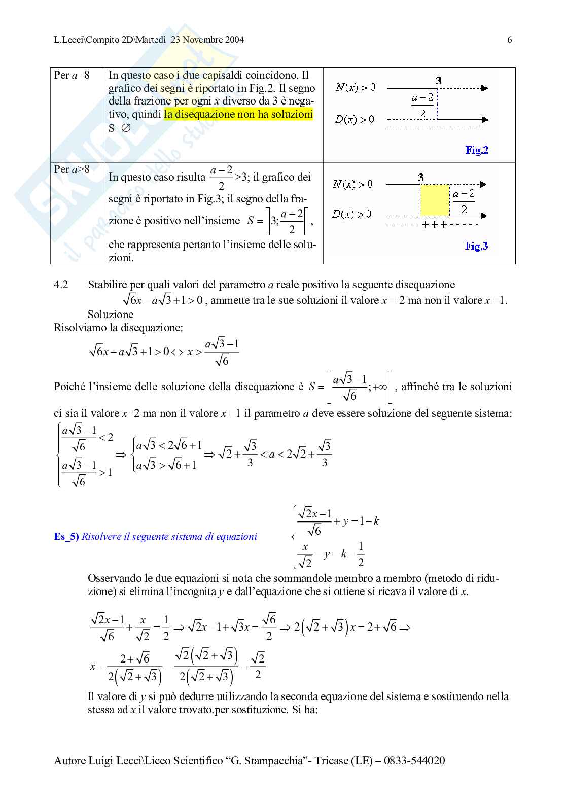 Compito in classe II liceo scientifico PNI Pag. 6