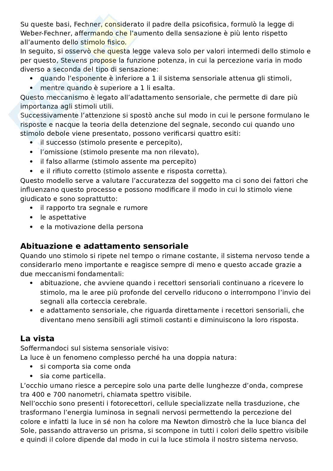 Appunti di Fondamenti di psicologia generale + slide e libro integrati Pag. 2