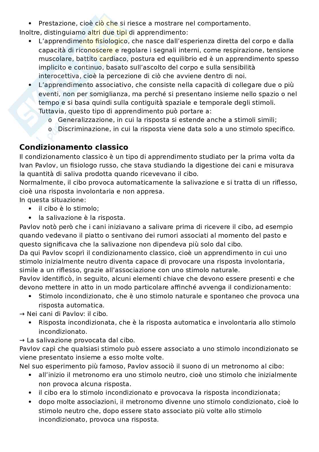 Appunti di Fondamenti di psicologia generale + slide e libro integrati Pag. 31