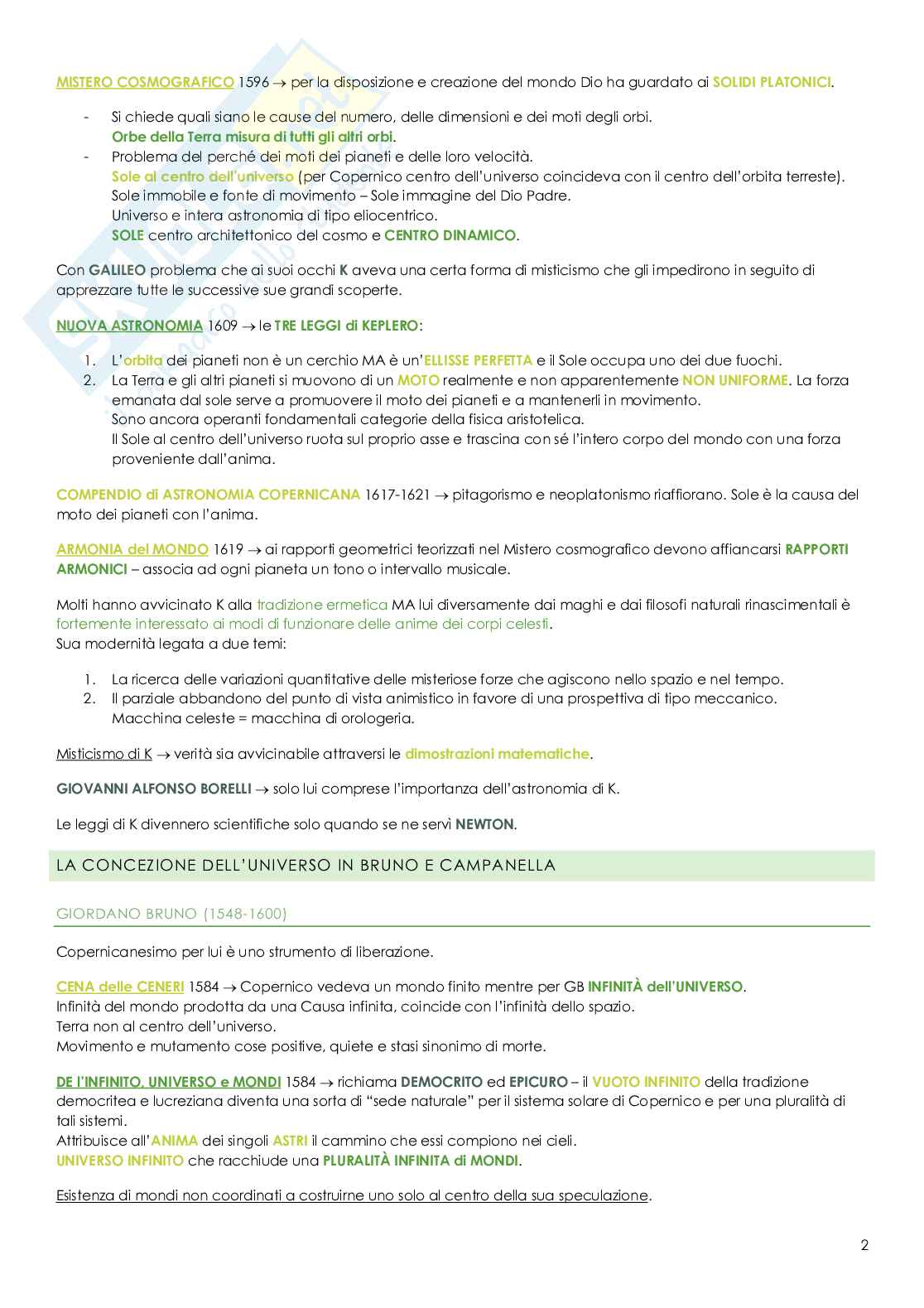 Riassunto esame di Storia della filosofia, prof. Lotti, libro consigliato Filosofia e cultura 2, La Vergata e Trabattoni Pag. 2