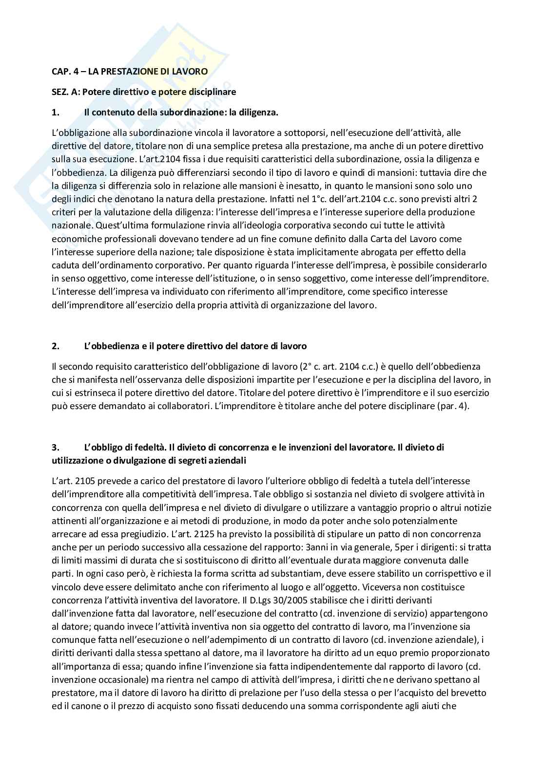 Diritto del lavoro Pag. 21
