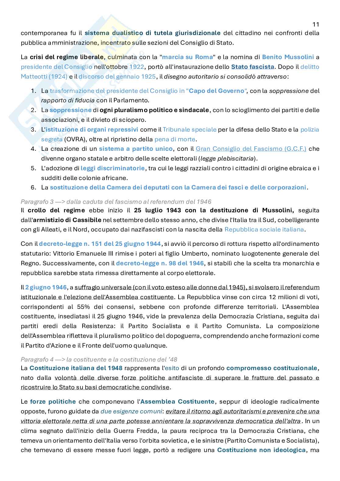 Diritto costituzionale  Pag. 11