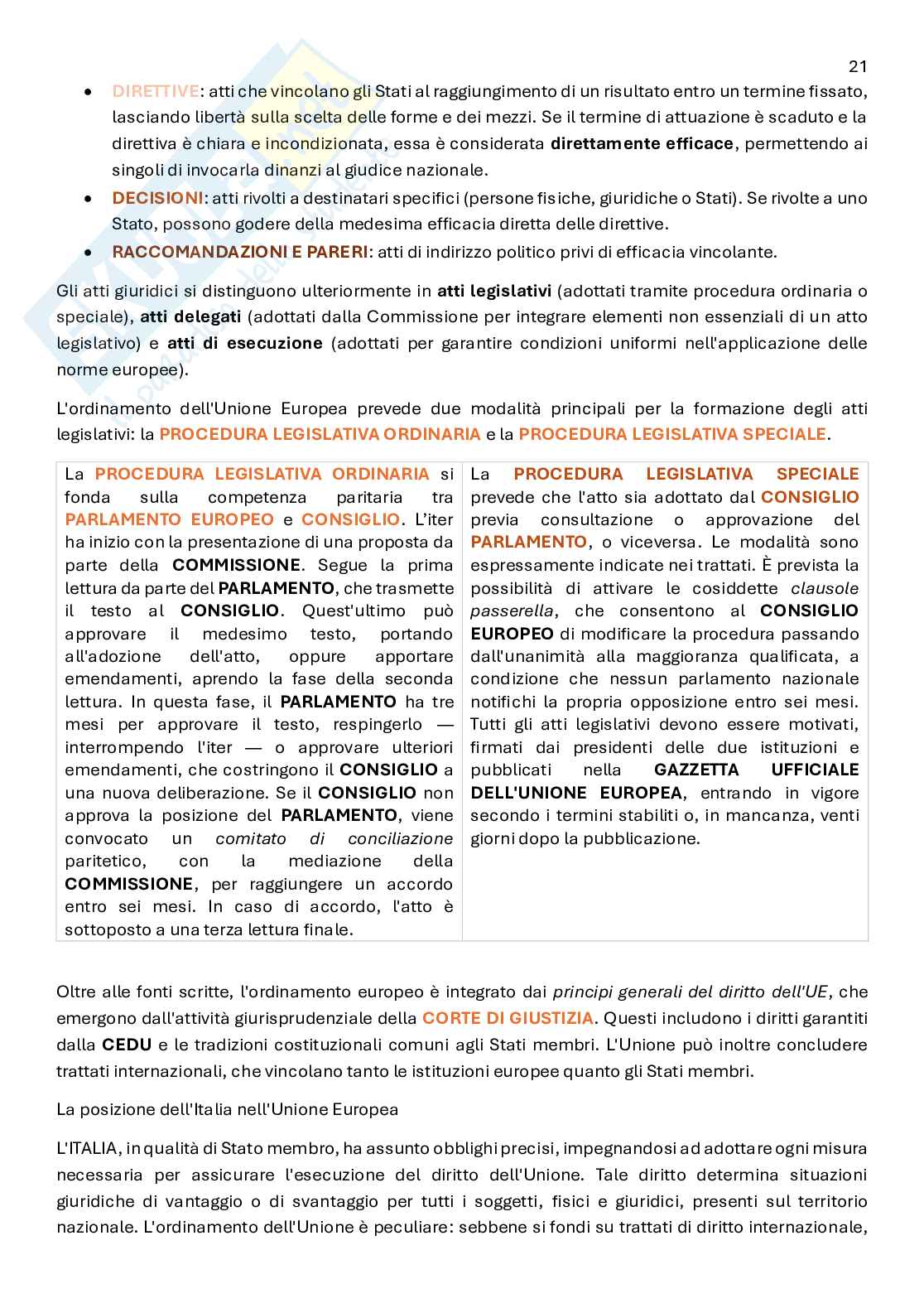 Diritto costituzionale  Pag. 21