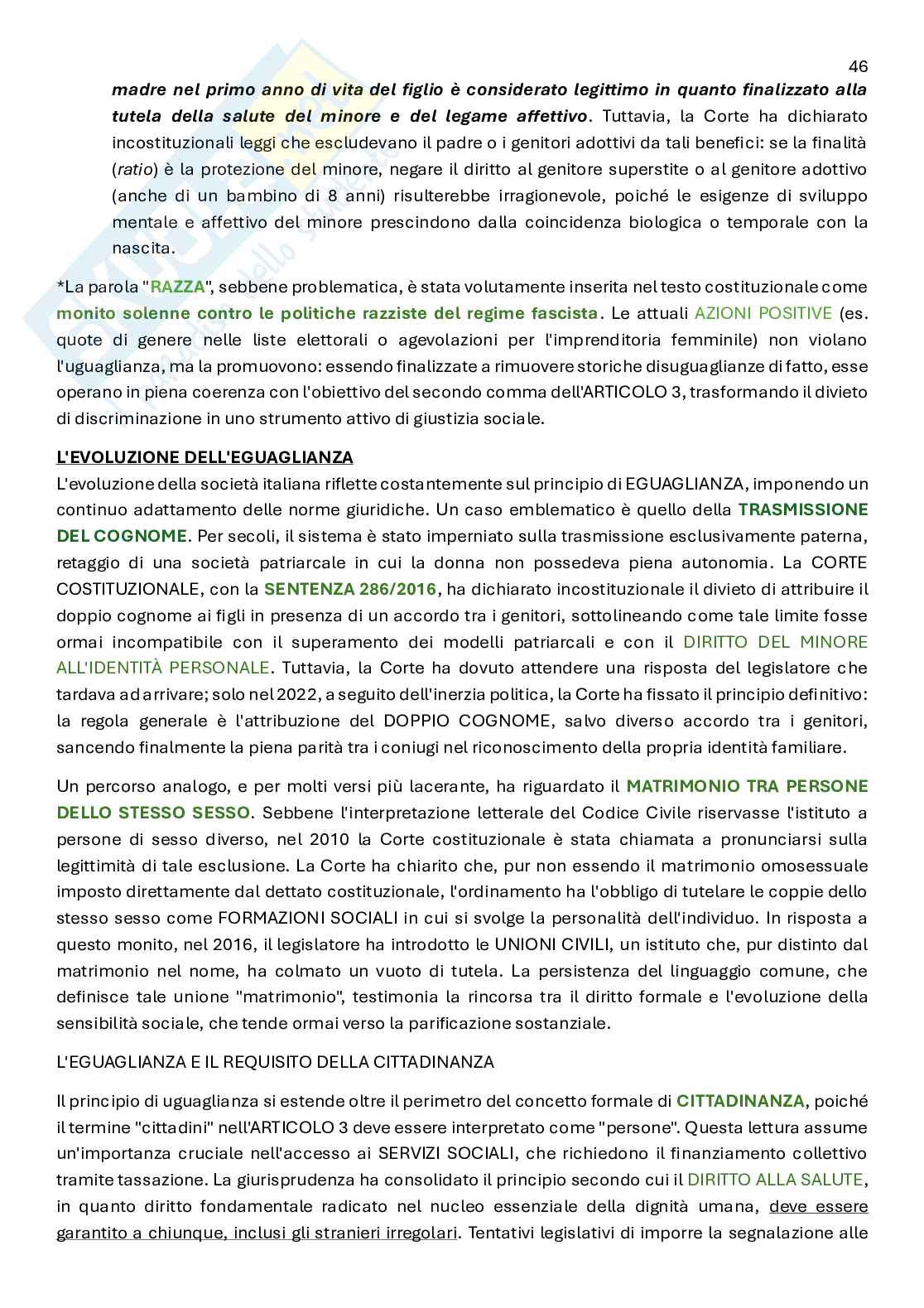 Diritto costituzionale  Pag. 46