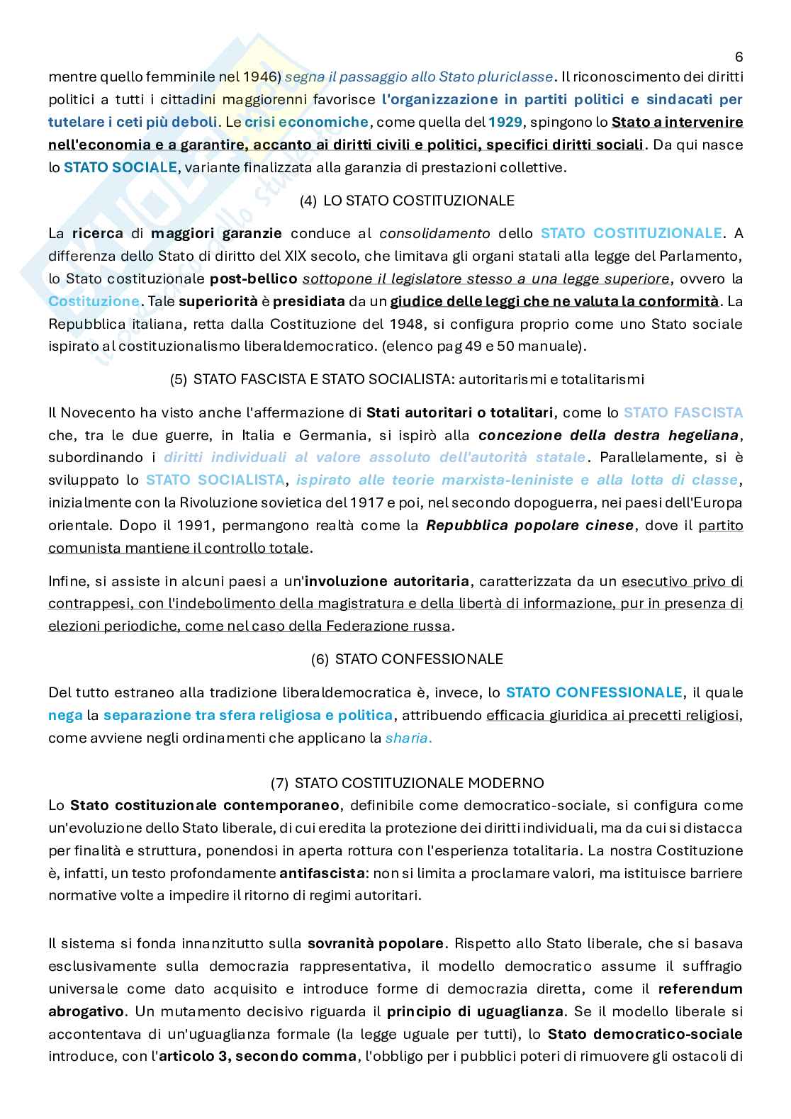 Diritto costituzionale  Pag. 6