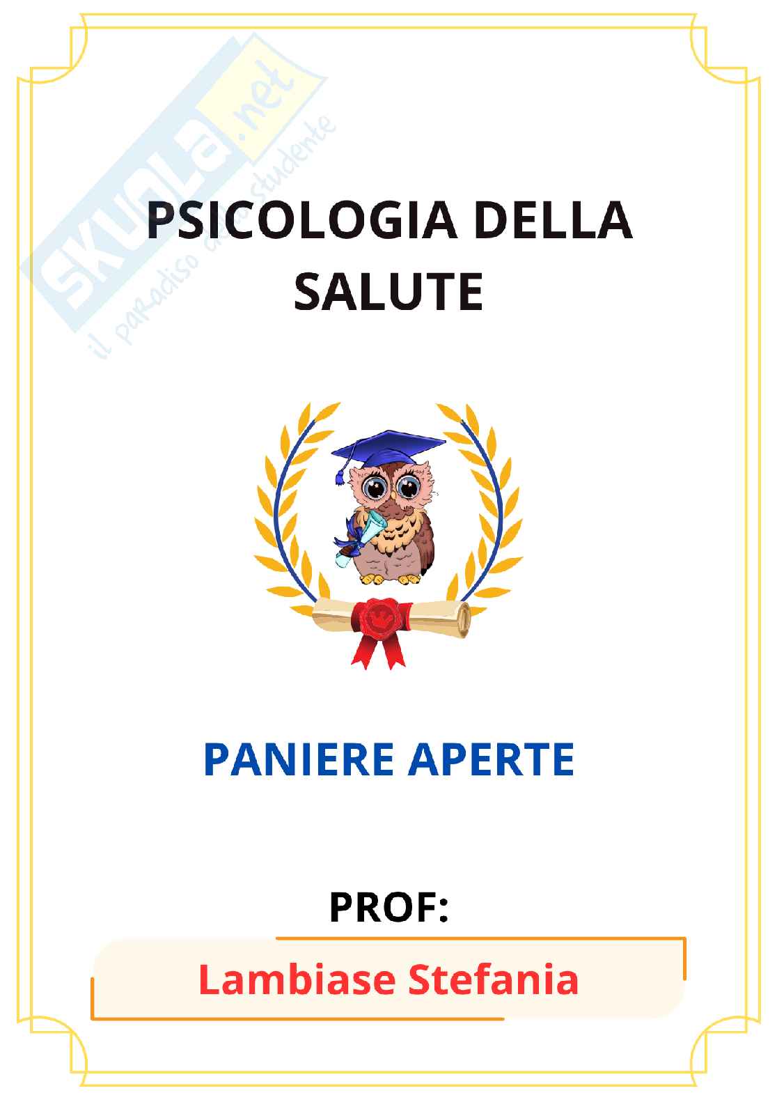 Paniere Psicologia della salute (2026) - Risposte aperte corrette  Pag. 1