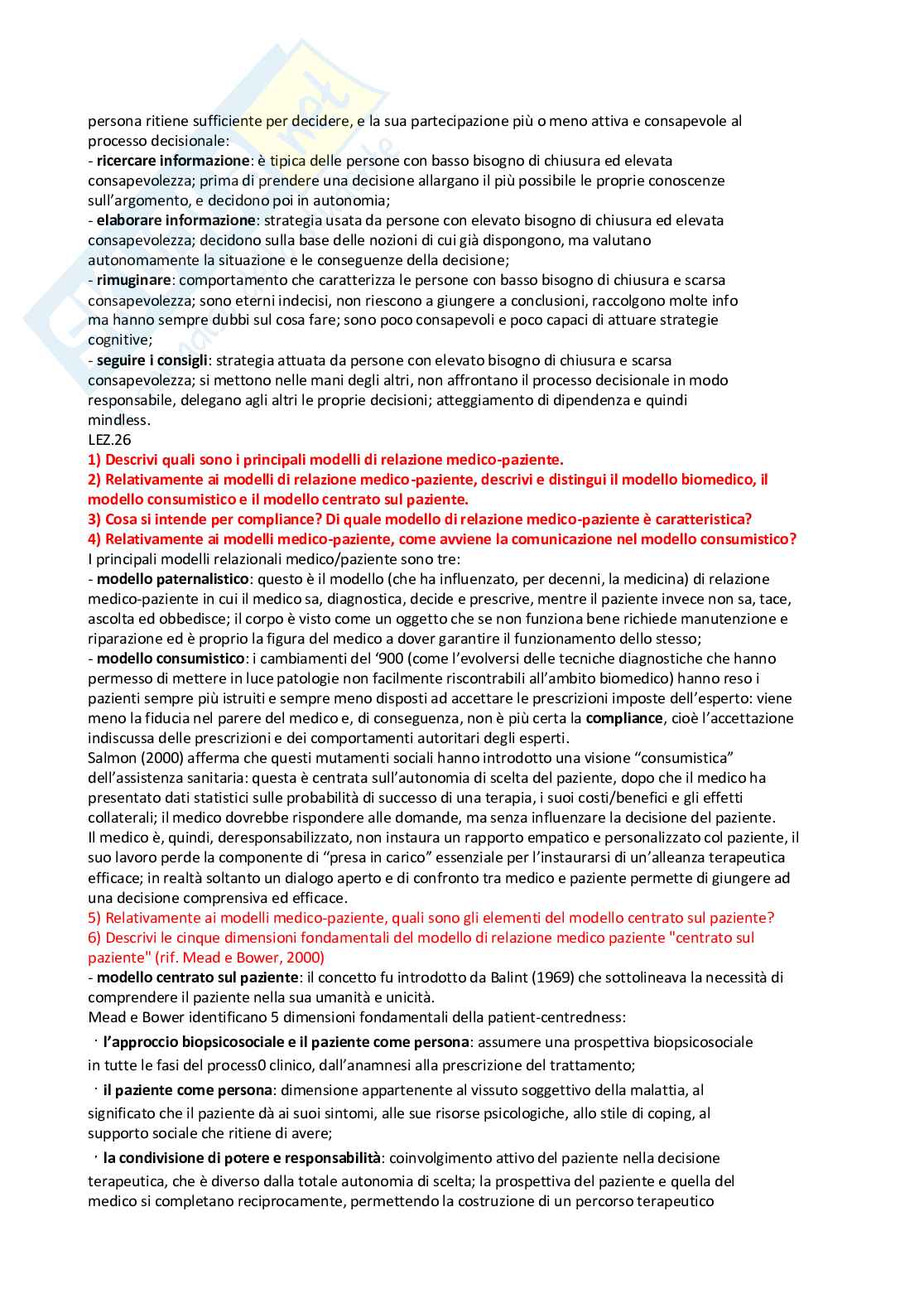 Paniere Psicologia della salute (2026) - Risposte aperte corrette  Pag. 16