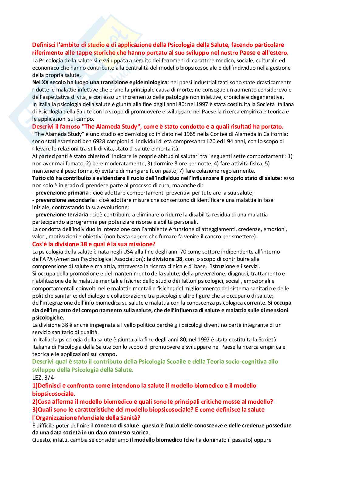 Paniere Psicologia della salute (2026) - Risposte aperte corrette  Pag. 2