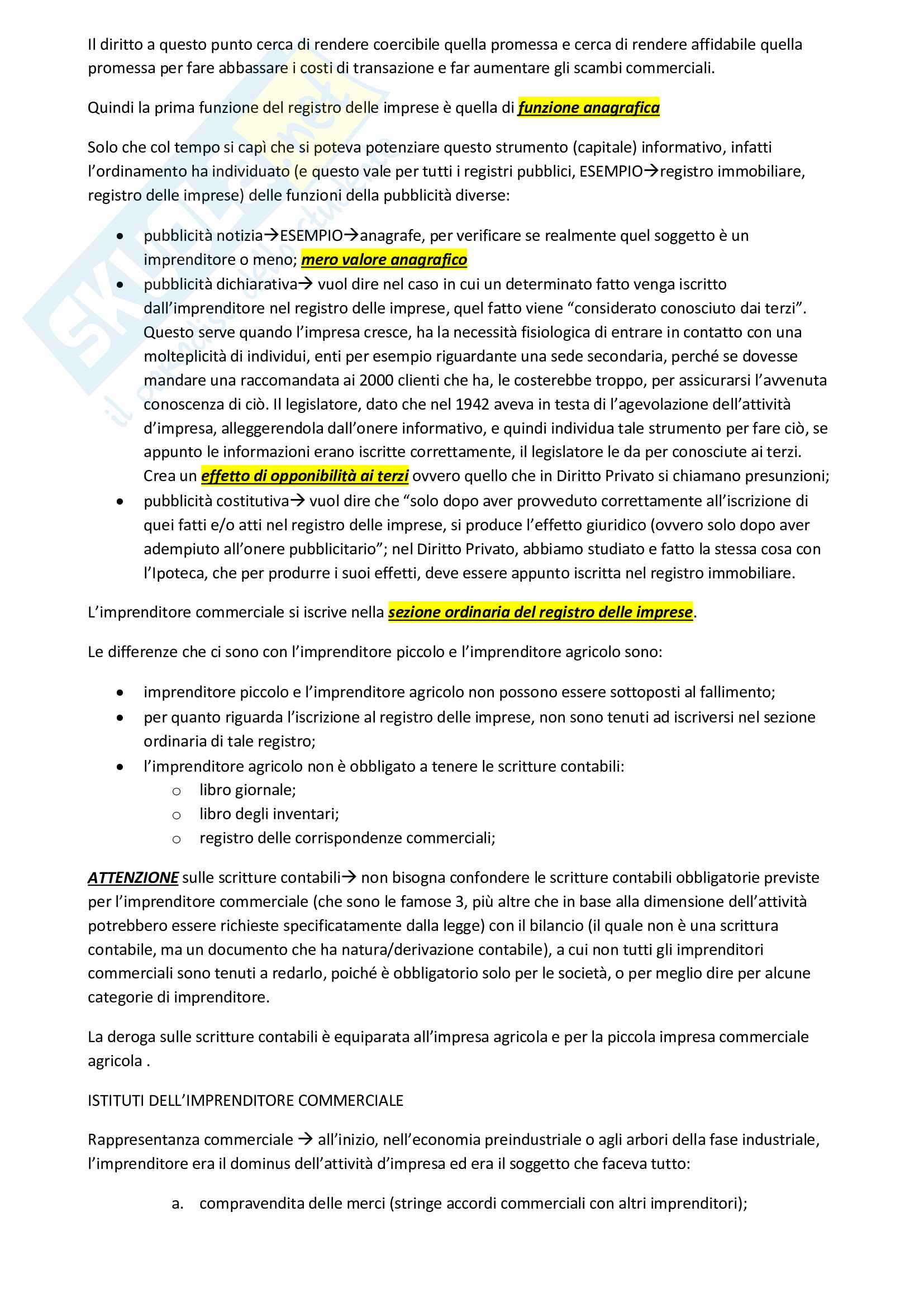 Diritto commerciale - Appunti lezione completi Pag. 6