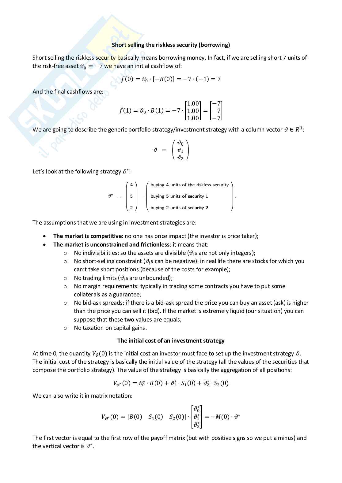 Quantitative methods for finance - Appunti completi (ENG) Pag. 11