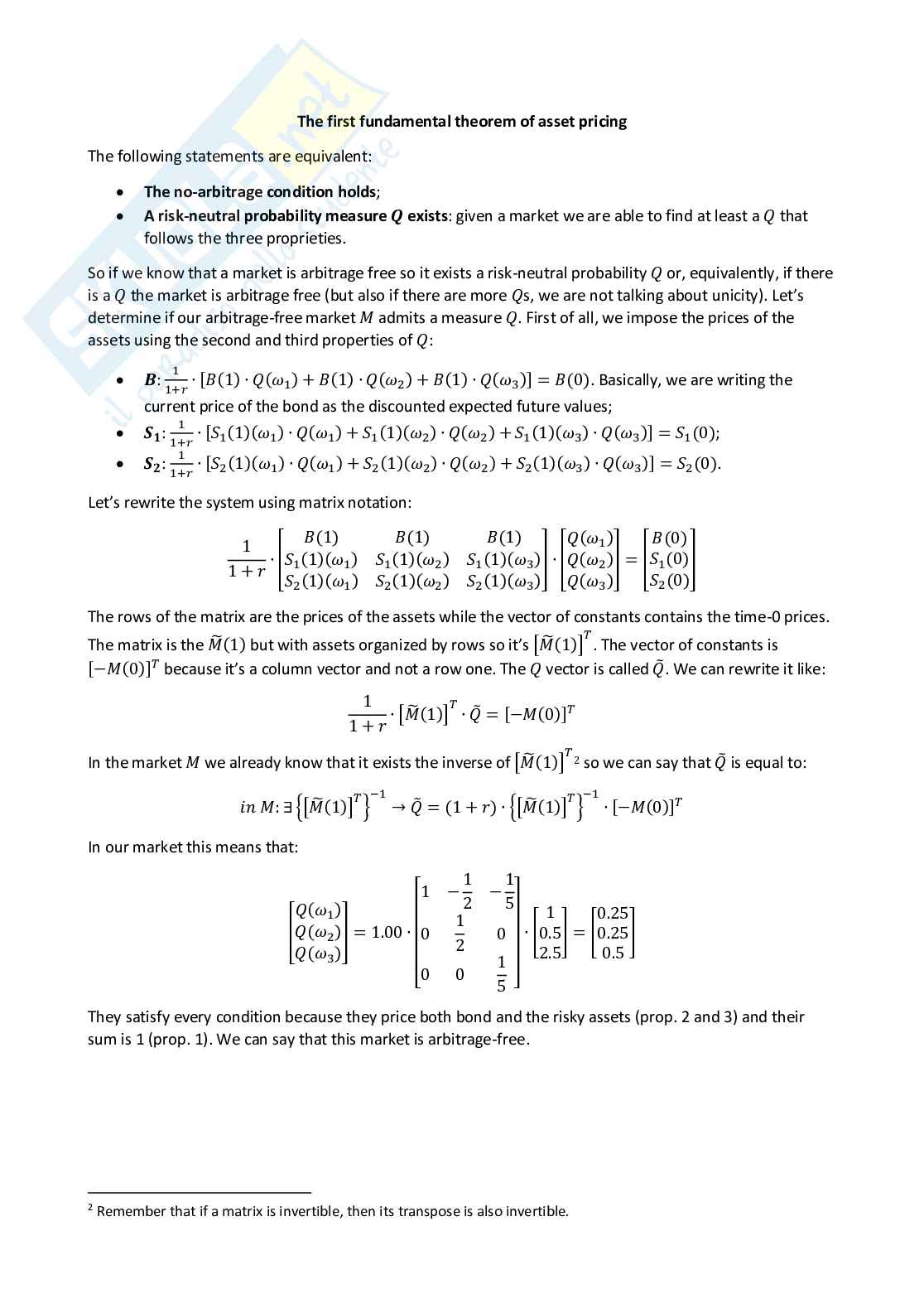 Quantitative methods for finance - Appunti completi (ENG) Pag. 16