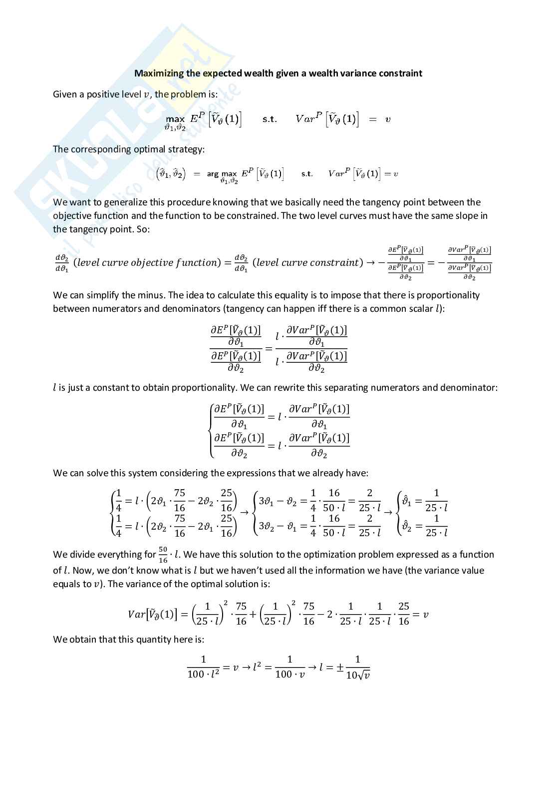 Quantitative methods for finance - Appunti completi (ENG) Pag. 31