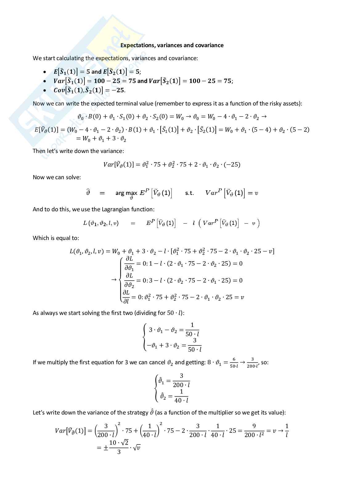 Quantitative methods for finance - Appunti completi (ENG) Pag. 46