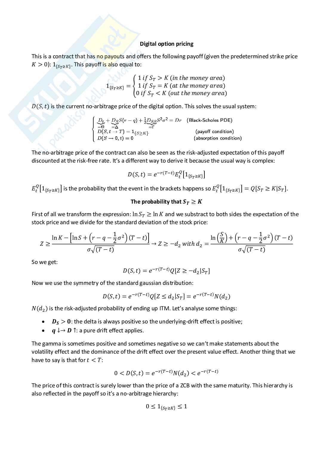 Quantitative methods for finance - Appunti completi (ENG) Pag. 66
