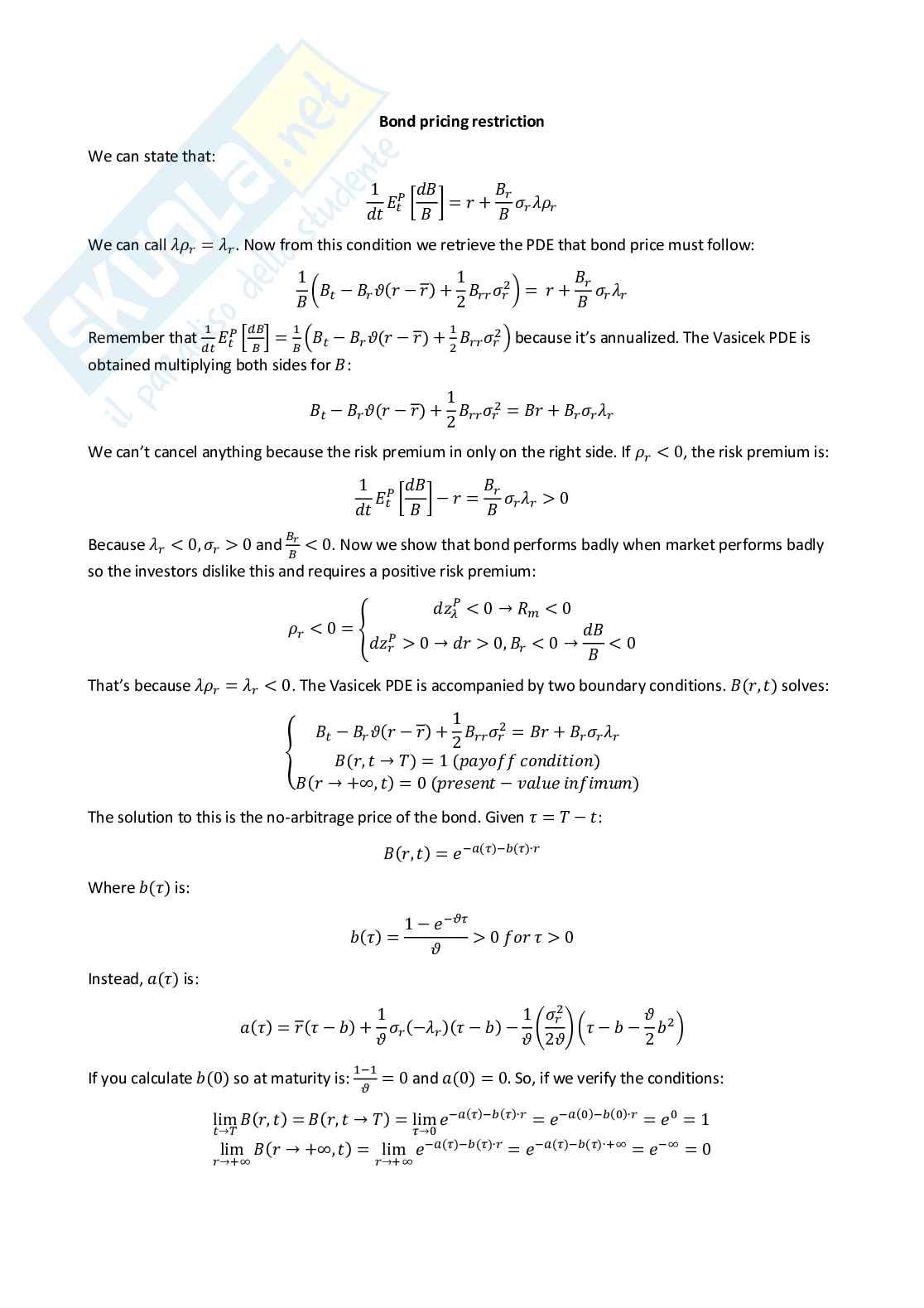 Quantitative methods for finance - Appunti completi (ENG) Pag. 76
