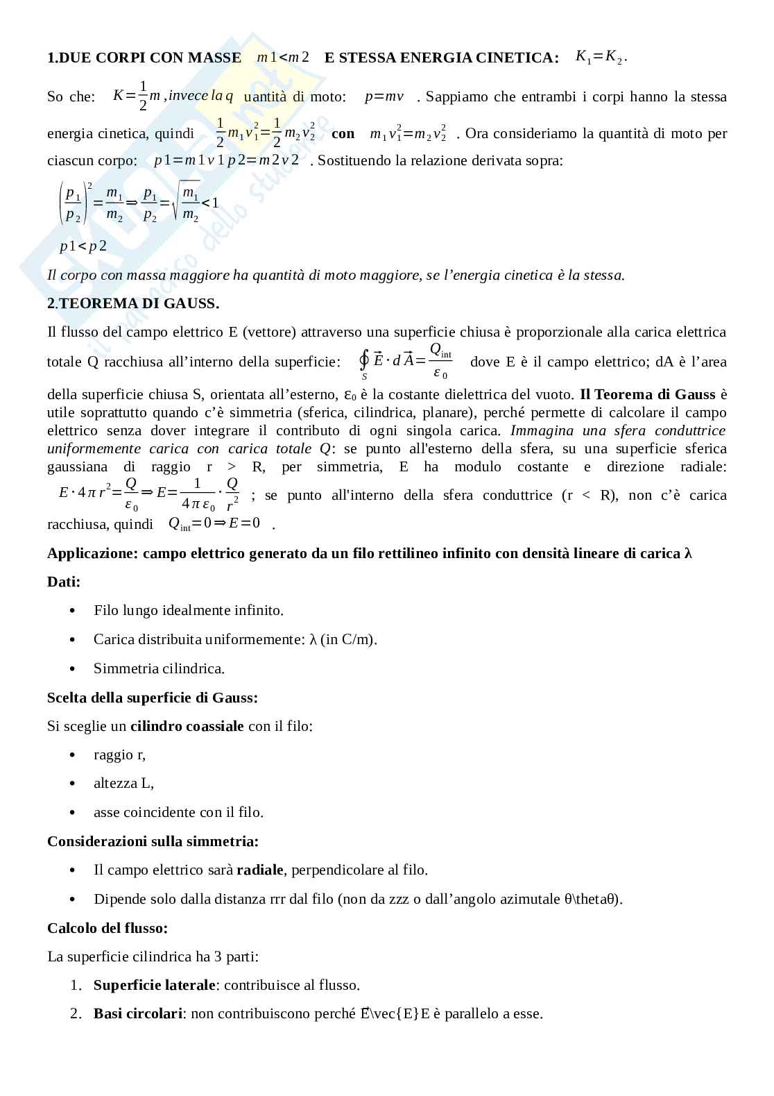 Quesiti appelli Fisica  Pag. 1