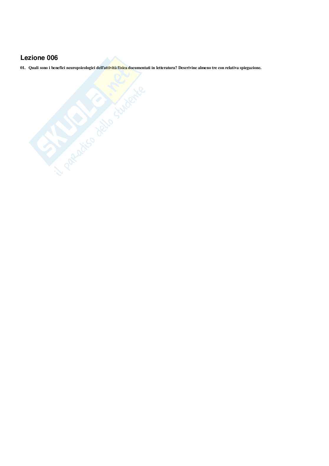 Paniere Psicologia generale e dell'attività fisica (2026) - Risposte multiple corrette Pag. 11