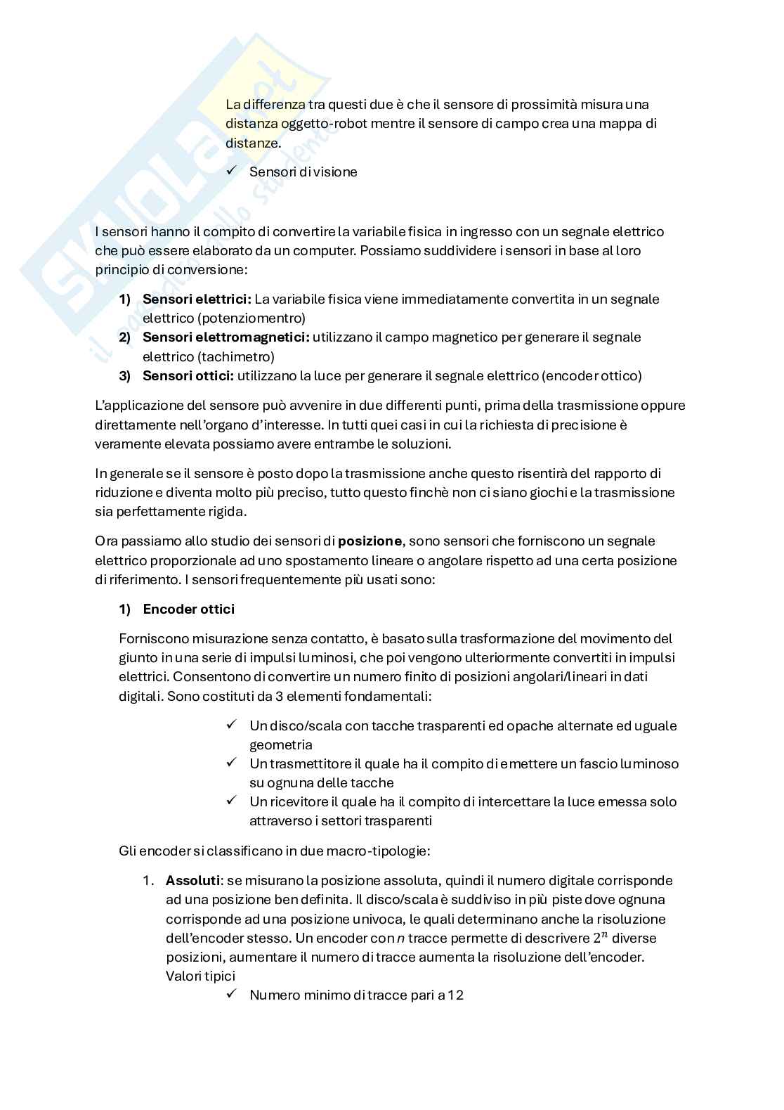 Risposte domande d'esame di Meccanica dei robot Pag. 11